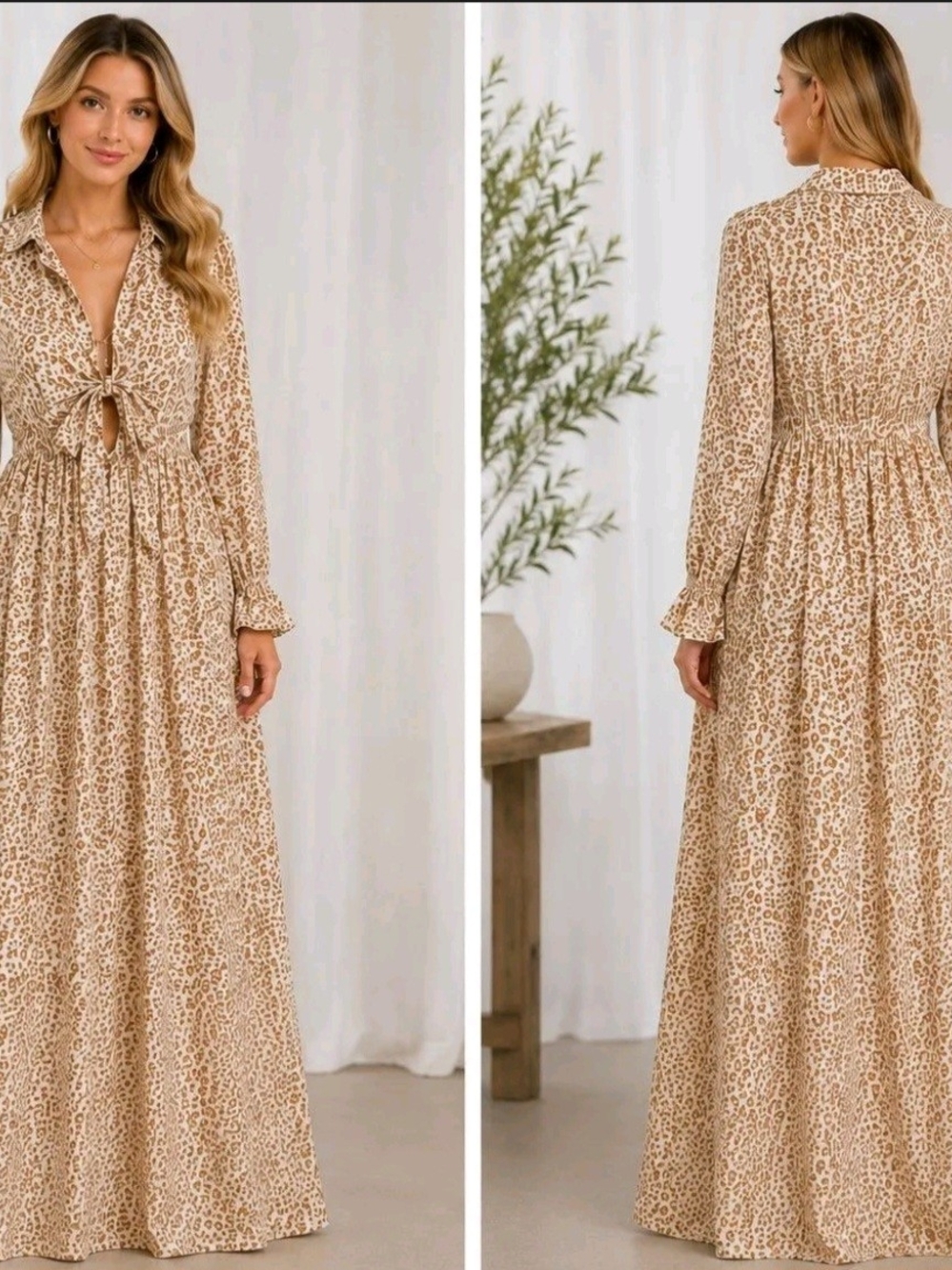 NWT Elie Tahari Leopard Print Cutout Maxi Dress - Size 10 ($495 Retail)